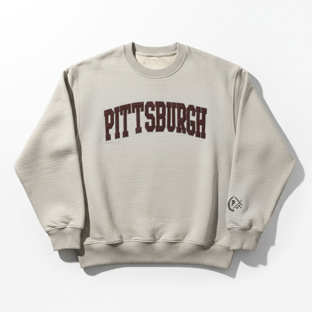 New York Popular Pittsburgh Sweatshirt Oatmeal New Small Women